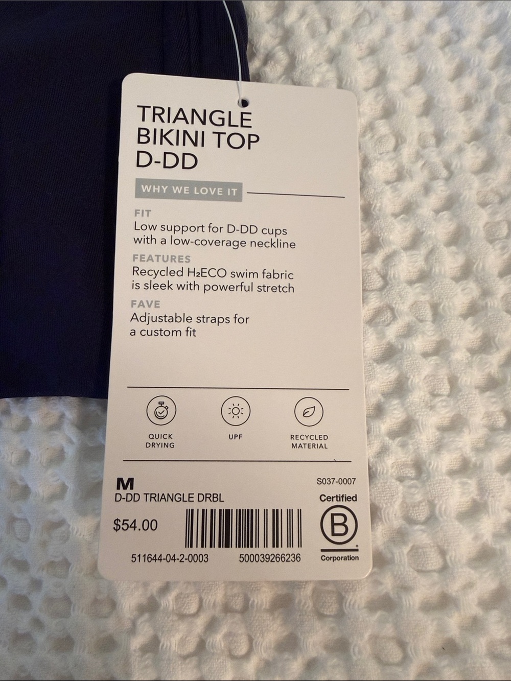 Athleta Navy Strappy Triangle Bikini Top - Picture 2 of 4